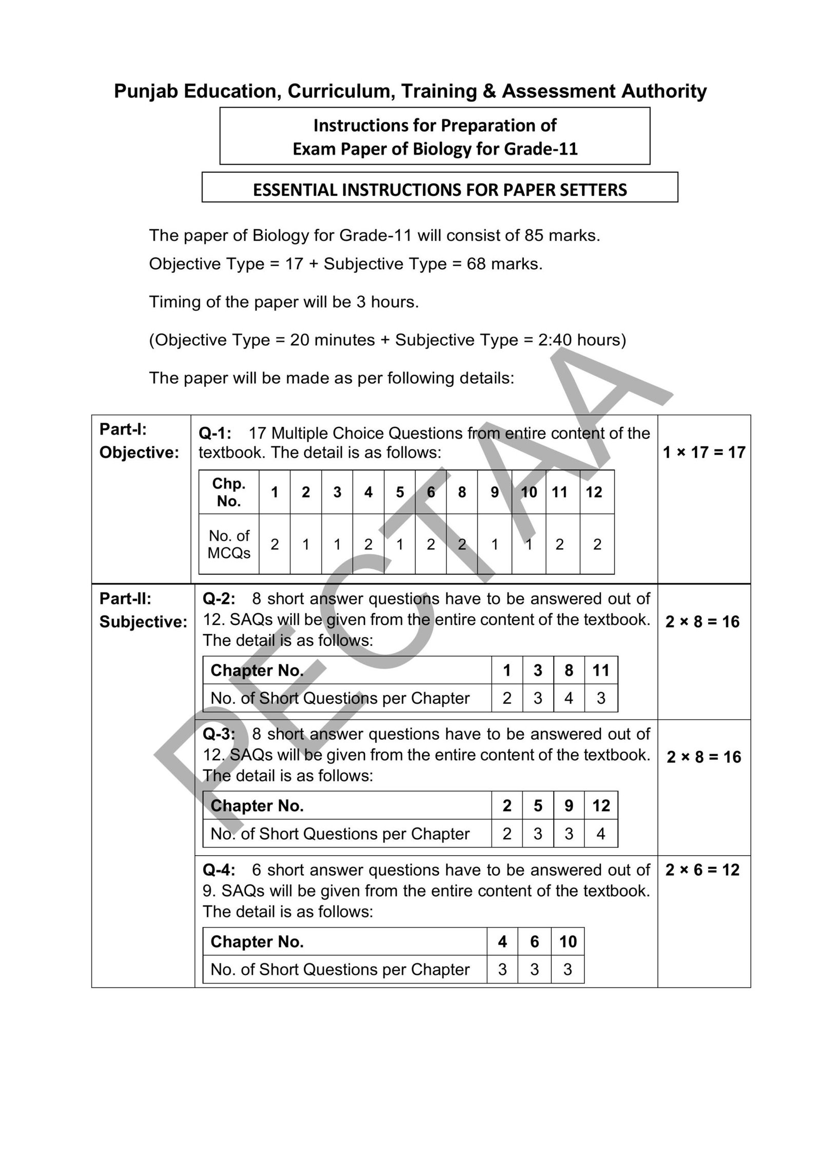 Biology 1st year Smart Syllabus 2026 Pairing Scheme Pg#1